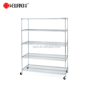 Vente chaude <span class=keywords><strong>Amazon</strong></span> 350 kg Heavy Duty Main Push Cart Pour L'entrepôt, 5 Niveau Amovible Plateau - Product Image 1