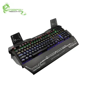 Nhà Cung Cấp Thiết Kế Hiện Đại Qwerty Azerty LOL Laser Quang Học Chống Ma N Phím Phần Mềm USB Bàn Phím Chơi Game Có Dây Với Palm Rest