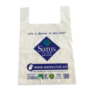 Custom Printed Plastic Sack Poly Carrier Bag T shirt Bag
