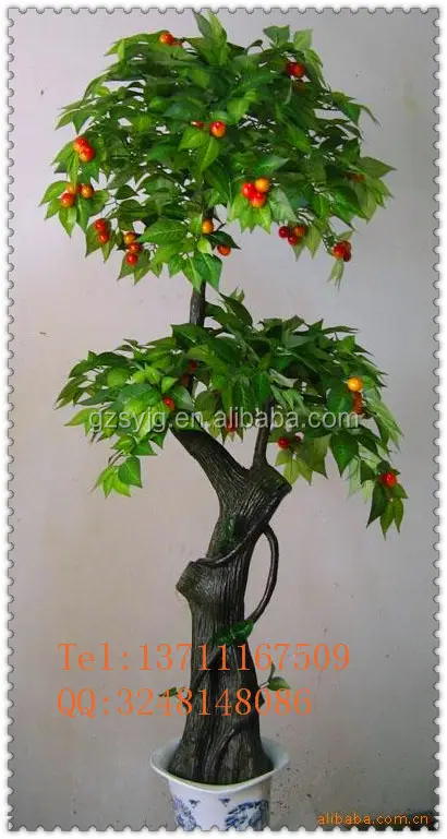 Bello artificiale ciliegio/falso frutto albero/bellezza e di alta imitazione ciliegia albero di vendita