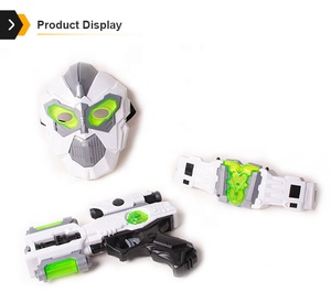 Los niños de sonido de pistola de juguete de plástico de la espada de luz con cosplay cinturón máscara y pistola - Product Image 2