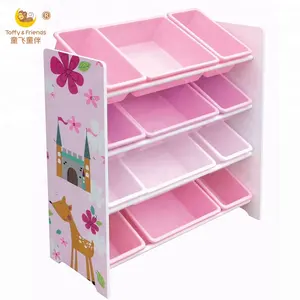 Hölzerne Kid Plastik behälter Toy Organizer/Toy Storage Bins/