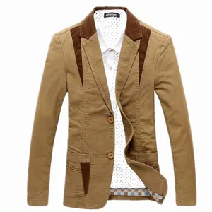 Áo Vest Nam Thời Trang Hàng Ngày OEM, Áo Blazer Hàn Quốc 100% Cotton Màu Tương Phản