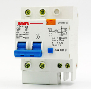 <span class=keywords><strong>DZ47LE</strong></span> 2P 10A 16A 20A 25A 32A 40A 50A 60A ตัวตัดวงจรตกค้าง RCBO - Product Image 2