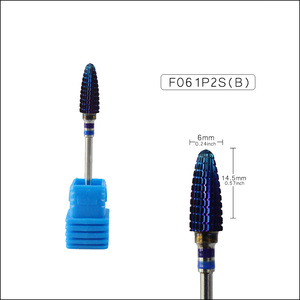 Blue Tungsten Carbide Drill Bit 3/32'' Nail Milling Machine Ceramic Cutter Diamond Burrs Nail Bit Cleaning