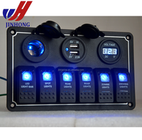 Panneau de commande à bascule électrique pour bateau de course électrique, personnalisé 12V 20A