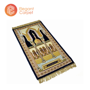 Bellissimo <span class=keywords><strong>Tappeto</strong></span> da Preghiera Islamico in <span class=keywords><strong>Viscosa</strong></span> Turca Realizzato a Macchina per Moschee - Product Image 4