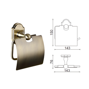 Di lusso In Lega di Zinco accessori da bagno rame Antico colore Wc Rullo di <span class=keywords><strong>Carta</strong></span> supporto di <span class=keywords><strong>Carta</strong></span> - Product Image 2