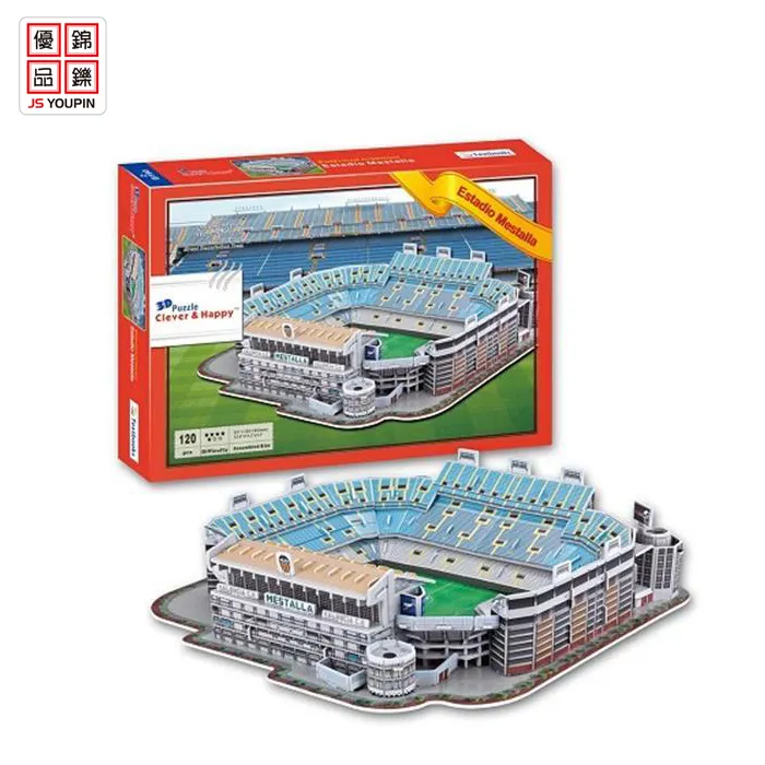 Eğitim meclisi yeni çocuk oyuncakları 3d Estadio Mestalla İspanya stadyum bulmaca