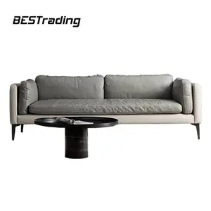 Trắng Kuka Da Sofa 2 Chỗ Ngồi