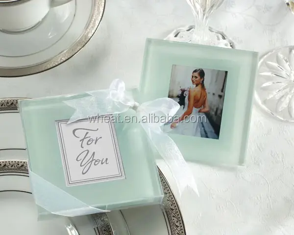 Wedding Favors Photo Frame Glass Coaster