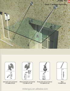 Tenda da Sole Manuale per Esterni con Barra di Supporto in Acciaio Inox 304/316 Certificata CE, Superficie Satinata/Lucidata a Specchio per Porte, Finestre <span class=keywords><strong>e</strong></span> Protezione dalla Pioggia - Product Image 2