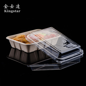 Fournir jetable en plastique plateau de Fermeture <span class=keywords><strong>bien</strong></span> PET couvercles couvercle avec Carré bols - Product Image 4
