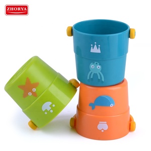 3 PCS bad douche spelen stapelen emmer <span class=keywords><strong>cups</strong></span> speelgoed water spel voor baby - Product Image 3