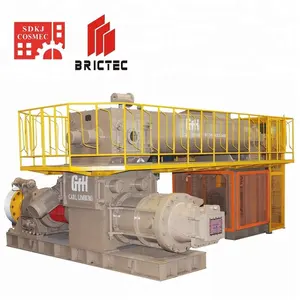 Red clay brick machine, vacuum extruder German technology for Uzbekistan brick making oven kiln for clay bricks hoffman press