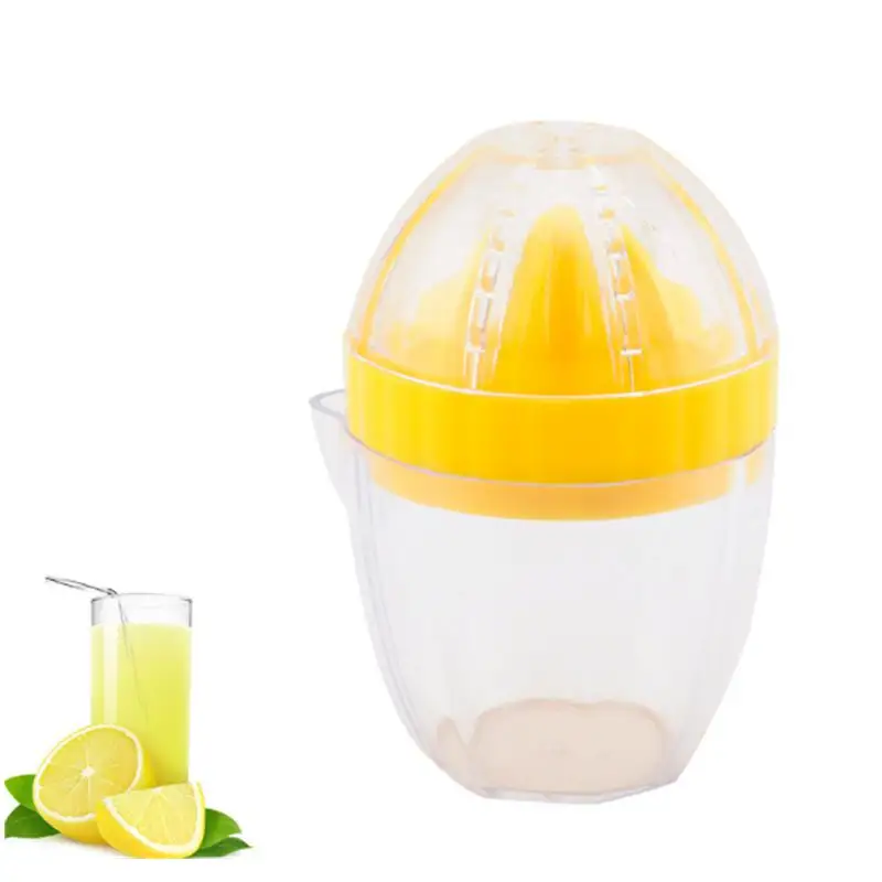 Lixsun Juicer Pemeras Lemon Plastik, Pembuat Jus Lemon Manual Lemon dengan Pemeras Lemon