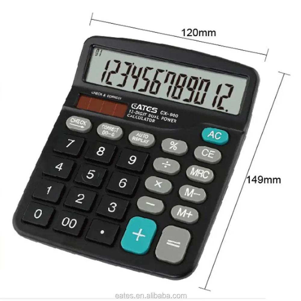 12 digits Check&Correct big button counter desk electronic calculator