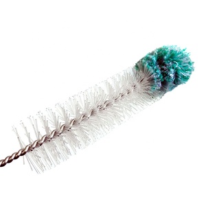Spazzola per la pulizia della bottiglia d'acqua in Nylon <span class=keywords><strong>con</strong></span> punta in cotone <span class=keywords><strong>con</strong></span> manico lungo in acciaio ESD di alta qualità