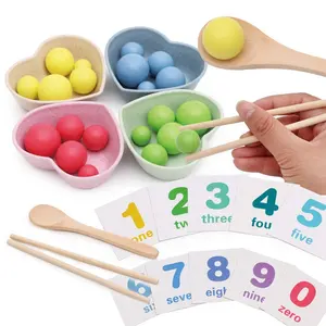 Дети с помощью палочки для еды клип бобы развивающие игрушки бобы весело палочки еды практика комплект игры игрушка математик