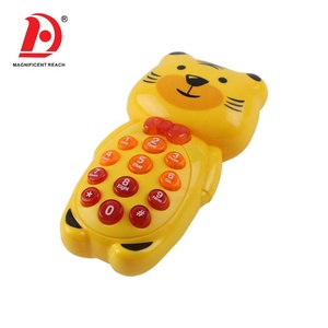 HUADA <span class=keywords><strong>12</strong></span> <span class=keywords><strong>chansons</strong></span> de dessin animé animal style design bébé plastique éclairage jouet téléphone portable pour enfants - Product Image 4