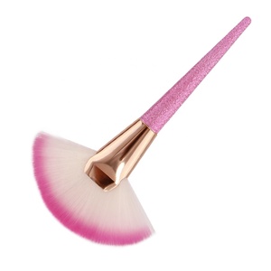 Angnya — brosse à cheveux synthétique rose, 1 pièce, éventail brosse simple avec Logo OEM/étiquette privée - Product Image 3