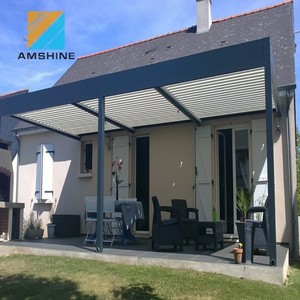 Motorizado <span class=keywords><strong>pergola</strong></span> Sol de aluminio lamas techo que abrir y cerrar - Product Image 4