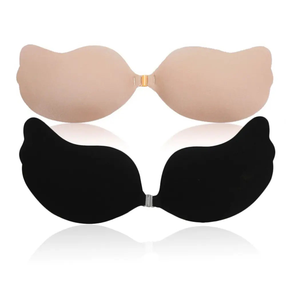 cheap lingerie self adhesive cloth type wing bra black strapless bra