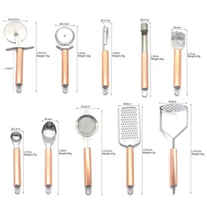 GD Stainless Steel <strong>Kitchen</strong> Utensils Set <strong>Kitchen</strong> Gadgets Tools <strong>Accessories</strong> Sets Rose <strong>Gold</strong> Cookware With S.S. Copper Handle - Product Image 3