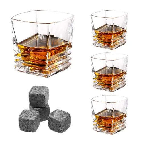 High Quality Lead Free Crystal Whiskey Glasses Dishwasher Safe Glass Tumblers For Whiskey