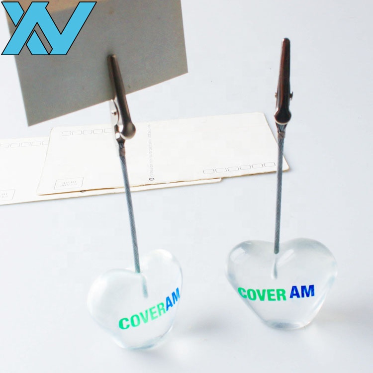 Зажим-держатель для фотографий с рисунком сердца из смолы