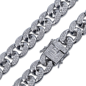 Pulsera de Oro con Circonitas Cúbicas Estilo Hip Hop 2019, Pulsera de Eslabones Cubanos de Miami de 18-20 cm de Largo para Hombre, Joyería Hip Hop, Regalos - Product Image 3