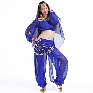 Top de Gasa de Manga Larga BestDance, Vestido de <span class=keywords><strong>Danza</strong></span> del Vientre Árabe Gitano Indio, Conjunto de Disfraz para Halloween y Carnaval - Product Image 3