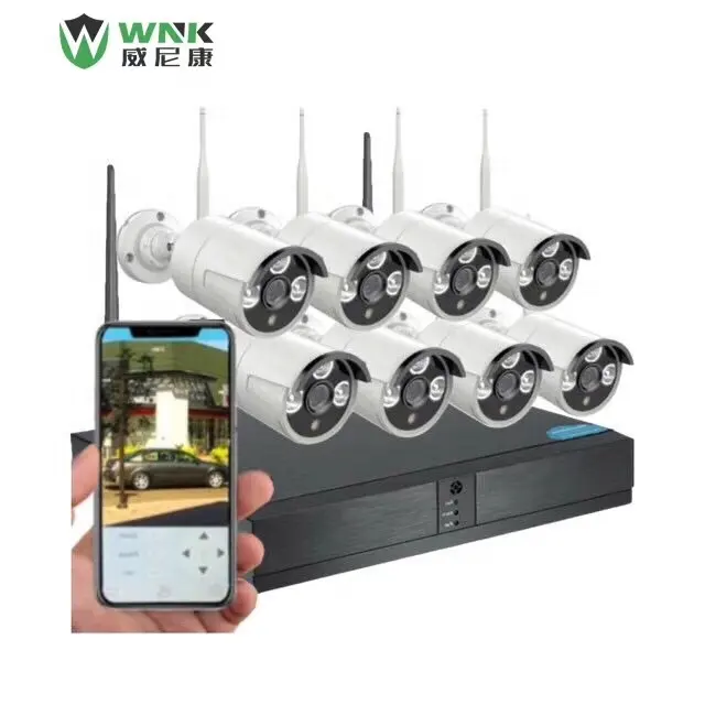 8ch sistema inalámbrico 1MP 1.3MP 1080P cámara IP al aire libre CCTV WIFI cámara ip con NVR Kit