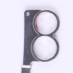 <span class=keywords><strong>Couteau</strong></span> à anneau à double doigt en métal argenté avec émail rouge Design <span class=keywords><strong>sanglant</strong></span> drôle pour les décorations de fête - Product Image 5