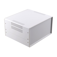 Panneau métallique métallique discret, boîtier pour instrument, boîte led électronique, boîtier de bricolage, couleur noire