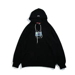 Cơ bản trống Hoodies Áo nỉ biểu tượng tùy chỉnh Mens quá khổ thả vai áo thun áo hoodie đồng bằng