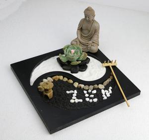 Bougie aux pierres de sable bouddha <span class=keywords><strong>Zen</strong></span>, pierres, fleurs de Lotus, thé - Product Image 5