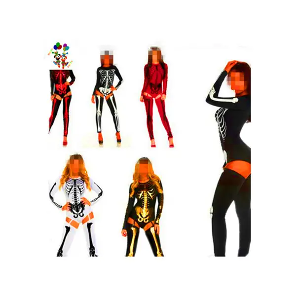 Adult Sexy Costumes Adult Womens Skeleton Sexy Fancy Halloween Party Costumes HPC-3164