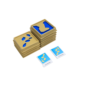 Aula <span class=keywords><strong>preescolar</strong></span> bebé geografía los niños juguetes educativos juguete de Montessori de la tierra y el agua forma bandejas - Product Image 1