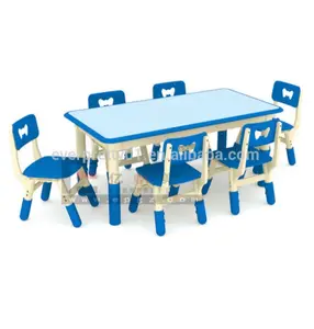 Conjunto de cadeiras de mesa de plástico para crianças, móveis de jardim de infância, cadeiras de mesa para creche