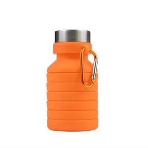 Portable Flexible folding traveling cup drinking bottle extension type silica gel coffee cup