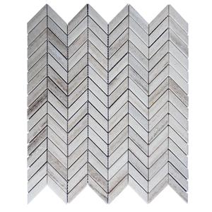 Mosaïque de marbre <span class=keywords><strong>Chevron</strong></span> moderne 12x12, gris cristal bois, pour murs et sols intérieurs, salle de bain, hôtel, <span class=keywords><strong>parquet</strong></span>, design graphique - Product Image 2