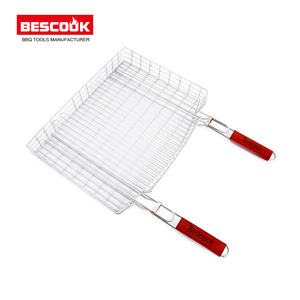 Bán buôn Chất Lượng Cao Gấp Đôi Xử Lý BBQ Nướng Dây Lưới BBQ Nướng Giỏ - Product Image 2