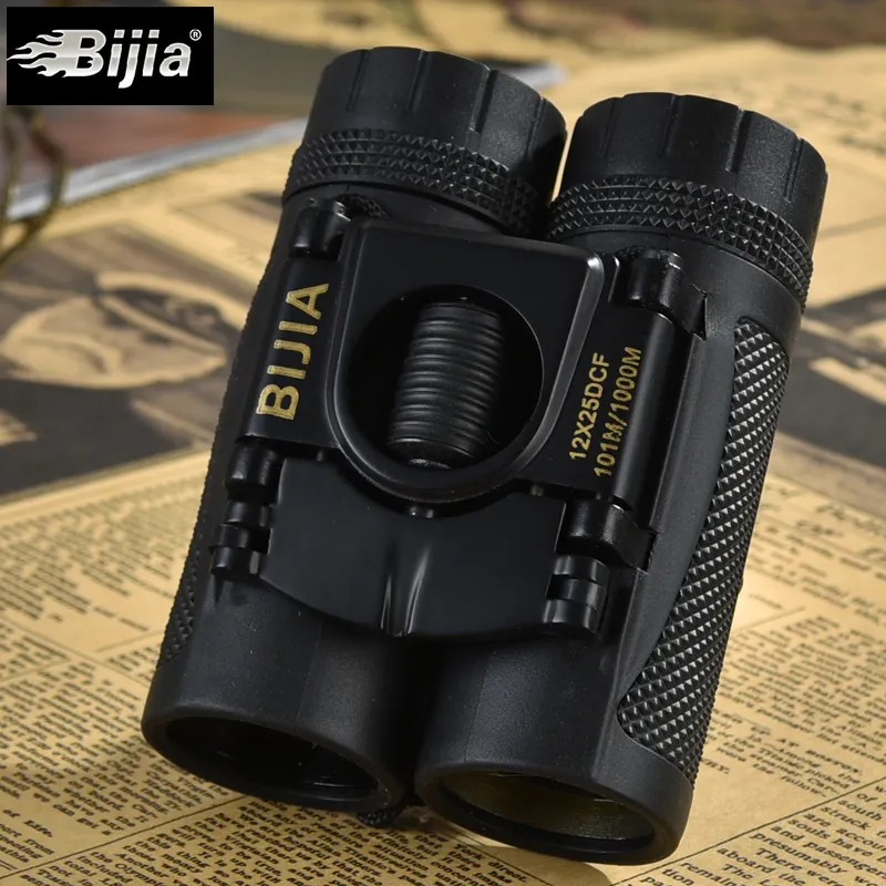 BIJIA New Design High Quality best binoculars 12X25 Mini Foldable Compact Binoculars