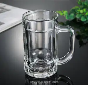 Mug de bière en verre épais avec poignée, naturelles, de 300ml, 400ml, 500ml, 1000ml