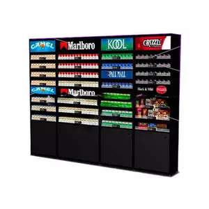 Aangepaste Mode stijl cosmetische retail hardware display rekken en sigaret verstelbare metalen rekken voor miniso winkel