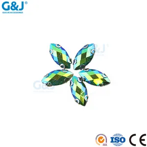 Guojie feito sob encomenda biodegradável rohs flatback com garra material gema semi preciosa pedra de cristal do grânulo