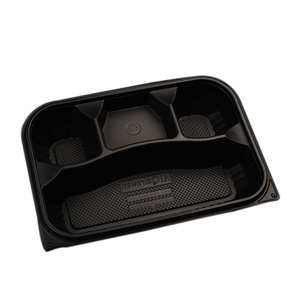 Plateau de service en plastique, conteneurs d'emballage en plastique, plateaux empilables noirs pour les aliments, vente en gros, 10 pièces - Product Image 1