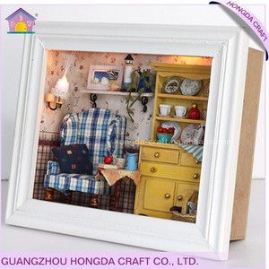 Fabriqués à la main avec simulation meubles DIY miniature maison de poupée en bois maison ukraine - Product Image 1