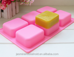 Moules en <span class=keywords><strong>silicone</strong></span> sans BPA, durables, faits à la main, à 6 trous, coins arrondis, forme carrée, <span class=keywords><strong>pour</strong></span> savon et <span class=keywords><strong>béton</strong></span> - Product Image 5